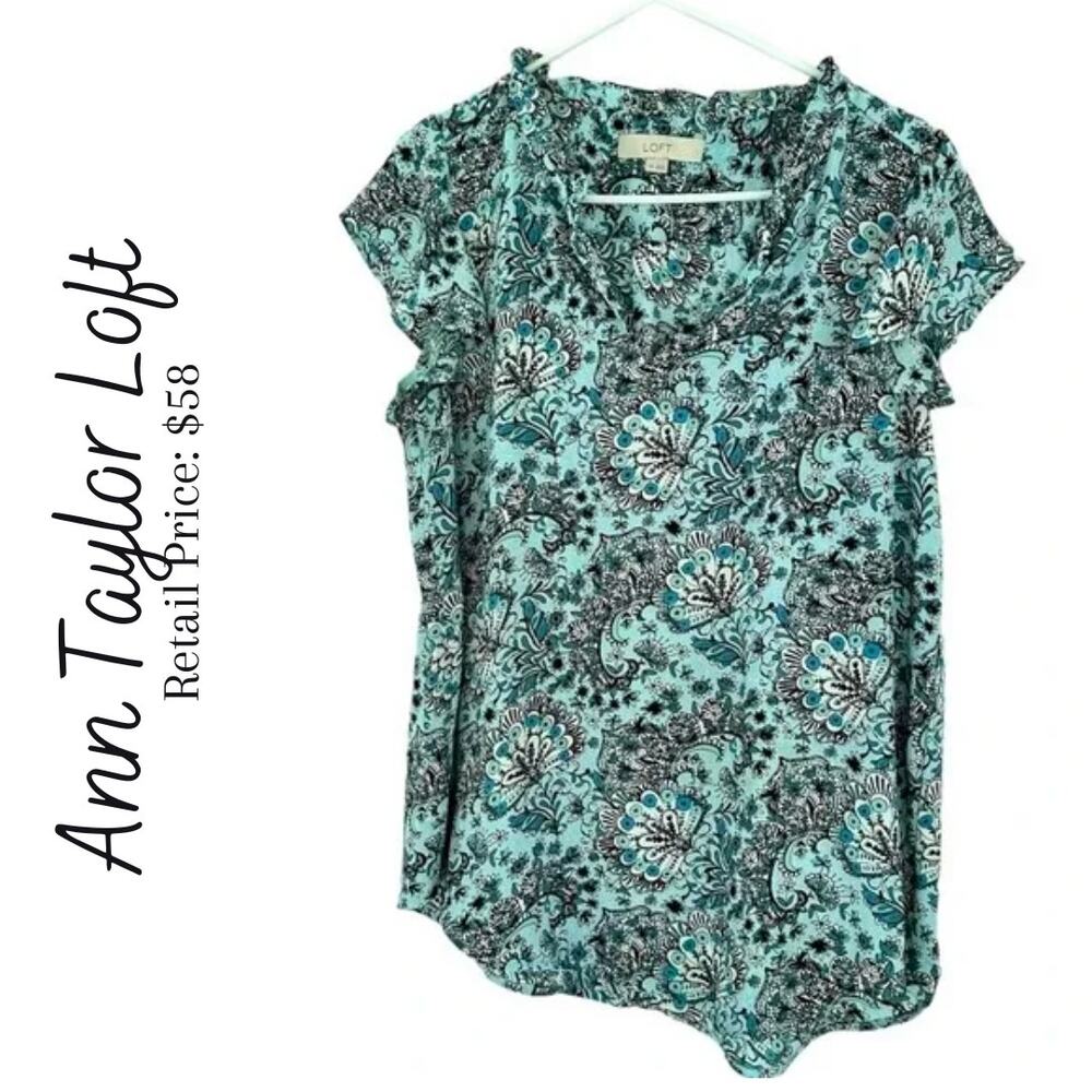 Loft Maternity Floral Blooms Blouse